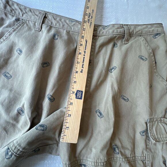 WRANGLER Cargo Shorts Men's 38 Relaxed Fit All Over Beer Can Print Camping BBQ - Picture 7 of 12